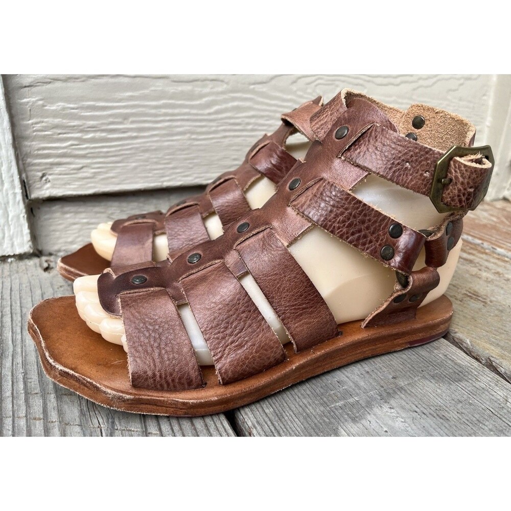 Bed Stu Free People Artemis Women's 6.5 Brown Leather Gladiator Sandals - Picture 5 of 13